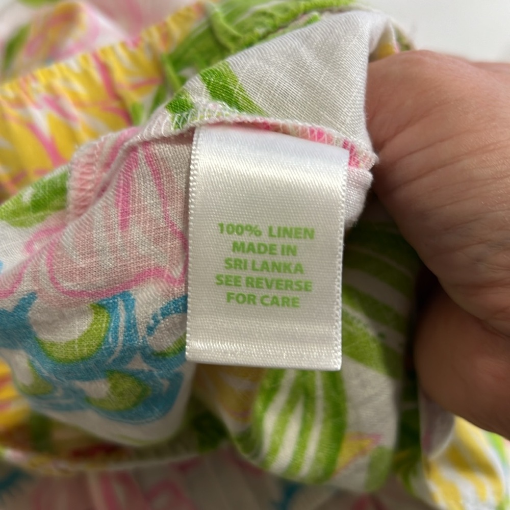 LILLY PULITZER WOMEN’S LINEN PANT SZ M - Picture 6 of 8